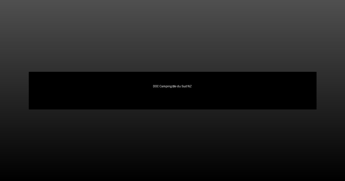 Vue depuis un DOC camping sur l'Île du Sud, Nouvelle-Zélande